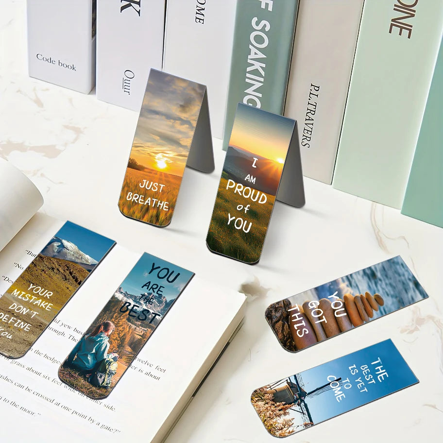 Words That Stay – Inspirational Magnetic Bookmark Set (12 pcs)
