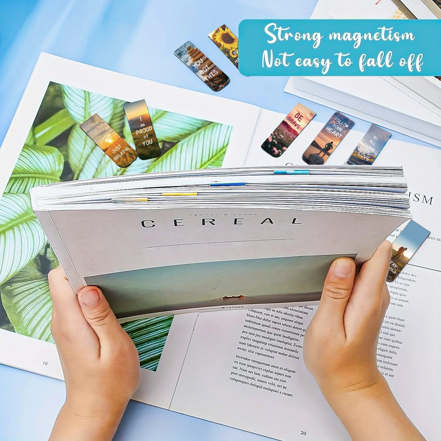 Words That Stay – Inspirational Magnetic Bookmark Set (12 pcs)